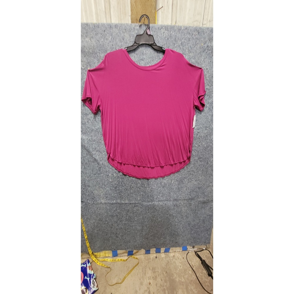 Time & tru Crew Neck Tunic‎ Length Tee Violet Magenta Size 2X (20)